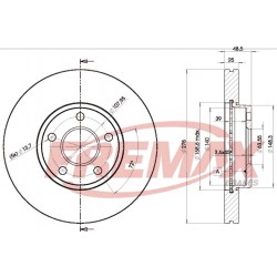 Bremžu diski FREMAX BD-3963, 09.9464.14, 1223663,... 2