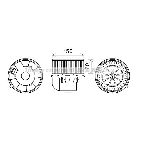 Salona ventilators AVA QUALITY COOLING VW8354, 7M1819021D, 95NW18456AB,