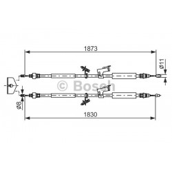 Bremžu trose BOSCH 1 987 477 216, 1416442, 3M512 A603 DC,