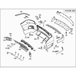GLK-CLASS (X204), 05.12- aizmugures bampers ar PDC 2048800949 2