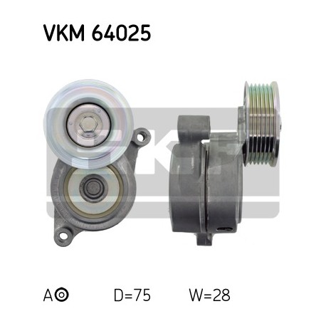 Celiņsiksnas spriegotājrullis SKF VKM-64025, 534 0287 10, ZJ01-15-980B