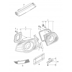 VW Passat 05- bremžu signāla lukturis Combi 5N0945097 2