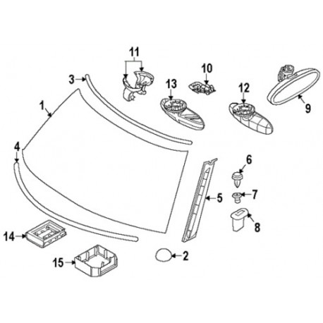 Mini Countryman R60 10-16 stikla moldings L 51139801509