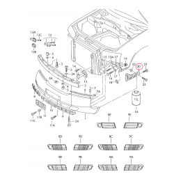 Audi A6 98-05 priekšējā bampera stiprinājums L, 4B0807283B