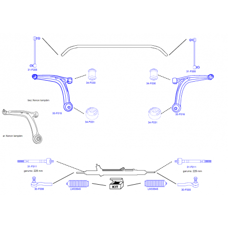 Sviras bukse LEMFÖRDER 34-F031, 34447 01, 50710620