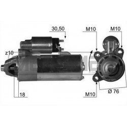 Starteris MESSMER 220015HQ, 0 986 022 631, 1133994