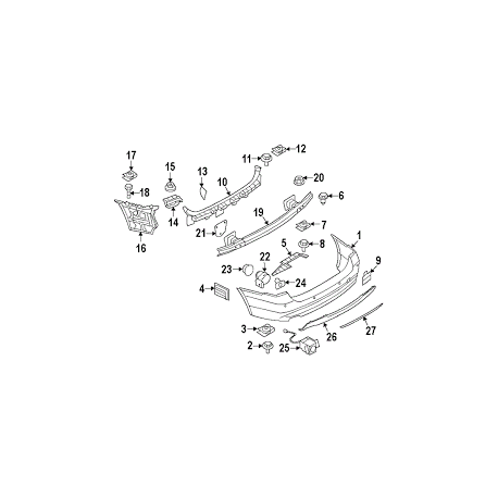 BMW E90, 91 aizmugures bampera nosegs vidus 51127163847