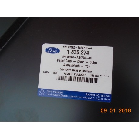 FORD Focus 2011- durvju remonta daļa R aizmugure 1835274