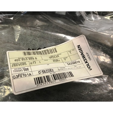 Audi A8 04-10 wheel spoiler RH 4E0853888B