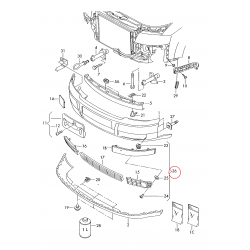Audi A4 00-04 miglas luktura restes stiprinājums 8E0898193A