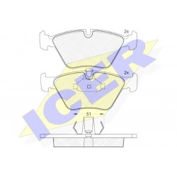 Bremžu uzlikas ICER 181140, P06022, FDB1073, 34111164330