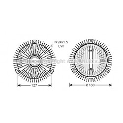 Visco sajūgs VWC275 AVA QUALITY COOLING,  059121350F,...