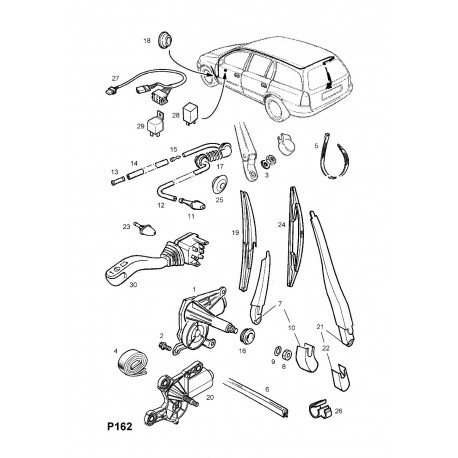 Opel Astra G 98-09 aizmugures logu tīrītāja...