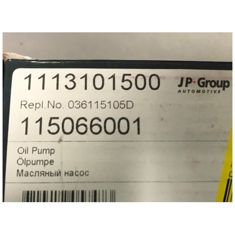 Eļļas sūknis JP GROUP 1113101500, 030115105P, 036115105B