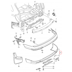Audi Q7 07-09 Aizmugures bampers S-Line 4L0807303B GRU