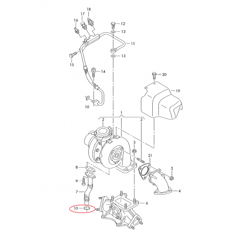Turbokompresora blīve OE. 059145757, 411-502
