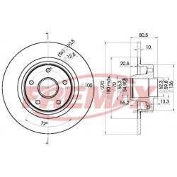 Bremžu diski FREMAX BD-7898, 7701207898, 0 986 479 196 2