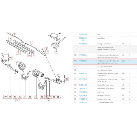 VW Touran 03-08 priekšējā loga tīrītāja mehānisms R 2190289, 1T0955602A