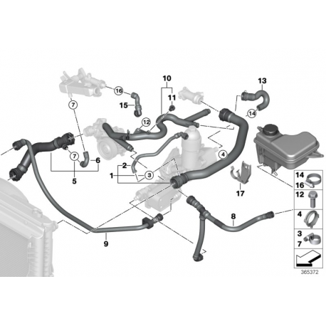 BMW E46, E60, E87 Flancis VAICO 20-1364, 11127806196