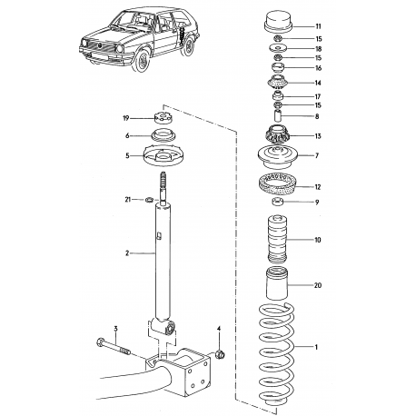 Amortizatora atbalsts 88-596-R SACHS, 8023377,...