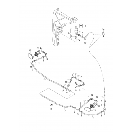 Audi A6 C7 10- luktura mazgātāja sprausla R 4G0955102