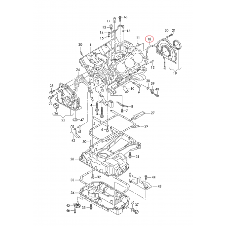 Audi A4, A6 2.5tdi blīve kārbas pusē ELRING 422.822 059103181E