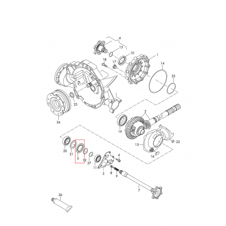 Audi A4, A5, A7 kārbas blīvslēgs kr., 0B4409399D