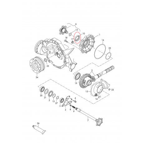 Audi A4, A5, A7 kārbas blīvslēgs kr., 0B4409399D