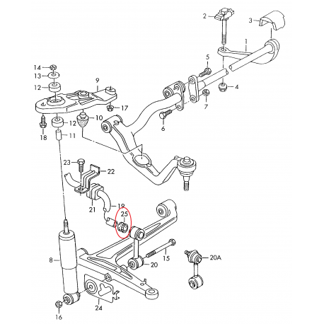 VW T4 stabilizatora ārējā bukse 7D0411045,...