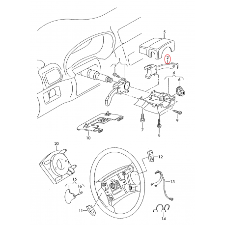 VW Golf 4, Audi A3 Logu tīrītāja slēdzis JP...