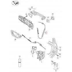 Škoda Octavia 12- durvju trose aizm. kr. no roktura uz slēdzeni 3T0837017E
