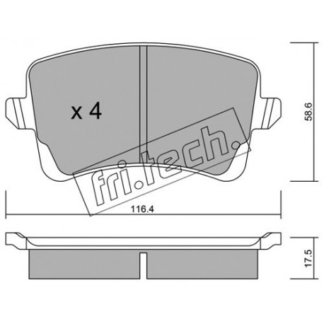 Bremžu uzlikas fri.tech. FDB4050-99, 8K0698451D