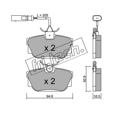 Bremžu uzlikas fri.tech DBP241482, FDB1482, 7D0698451