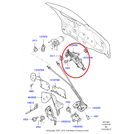 FORD FUSION 02- Bagažnieka slēdzenes 1481081, ZV81041