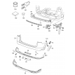 VW Touran 11-15 aizmugures bampers stiprinājums R 1T0807394D