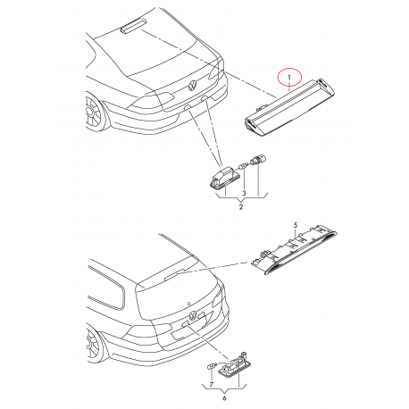 VW Passat 05-15 aizmugures lukturis STOP LED SEDAN TYC 3C5945087