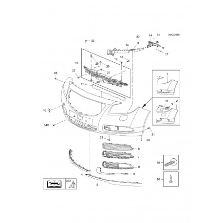 Opel Insignia 08-13 bampera kronšteins iekšējais L 1706224