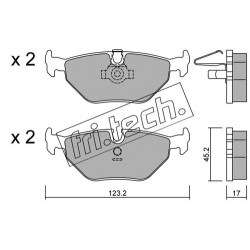 Aizmugurējais tilts Bremžu uzlikas Fri.tech FDB1075,...