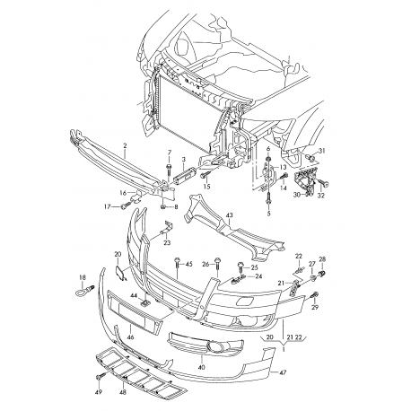 Audi A6 07-11 nosegs miglas luktura restei L 4F0807681J 01C
