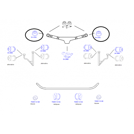 Tilta bukse CORTECO 34-V034, 802-34529, 7M0505222B, 80004740