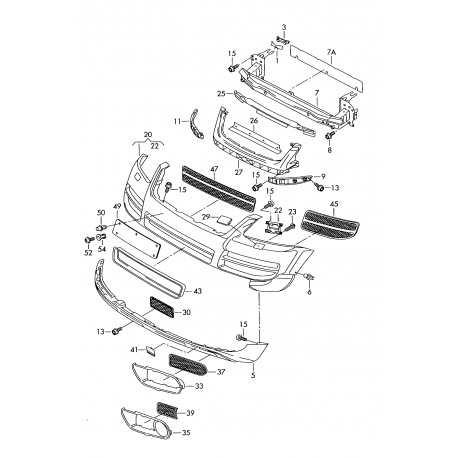 VW Touareg 02-06 reste miglas lukturim L 7L6853683A 9B9