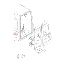 VW Crafter 06- aizmugures durvju atdure 89.5mm 2E1827475A