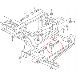 VW T4 priekšējā plaukta skrūve 701407397C