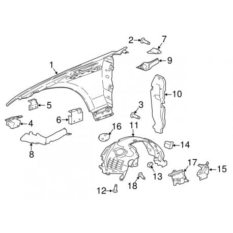 JAGUAR F-PACE 16- priekšējais L spārns T4A1652