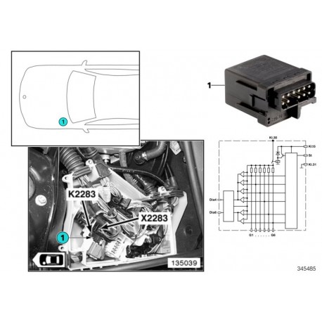 BMW  Kvēlsveces relejs E46 12212246919