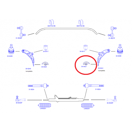 Sviras bukse 34-5421 BLUE PRINT, GE4T-34-46XC, 851621