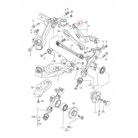 Sviras bukse LM26619 LEMFÖRDER 8E0501541Q