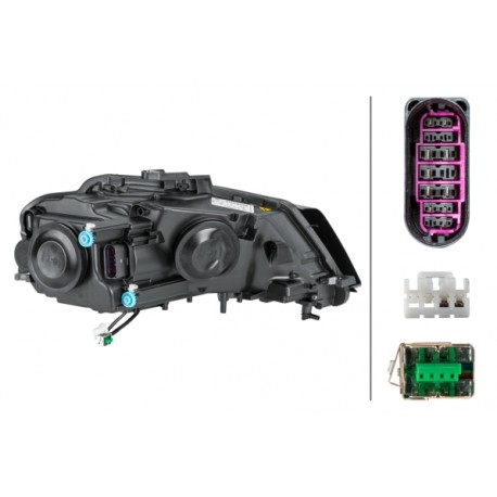 Audi A3 08- lukturis D3S+H7 XENON LED R HELLA...