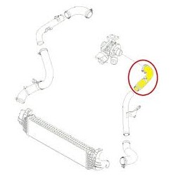 FORD FOCUS C-MAX 04-  1.8D gaisa caurule pie Turbīnas 4M516C646DE 2