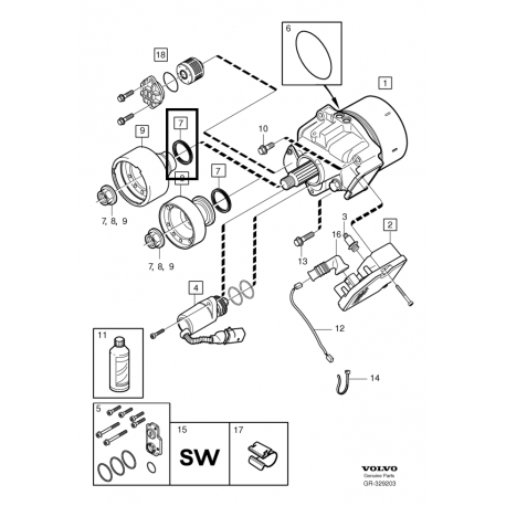 Volvo XC90 XC70 Haldex blīvslēgs 01034114B, 8675238, 31259267